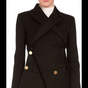 Proenza Schouler Black Asymmetrical DB Blazer Jacket Cape